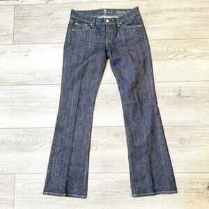 7 For All Mankind A Pocket Flip Flop Bootcut Jeans Womens 26 Low Rise Dark Wash